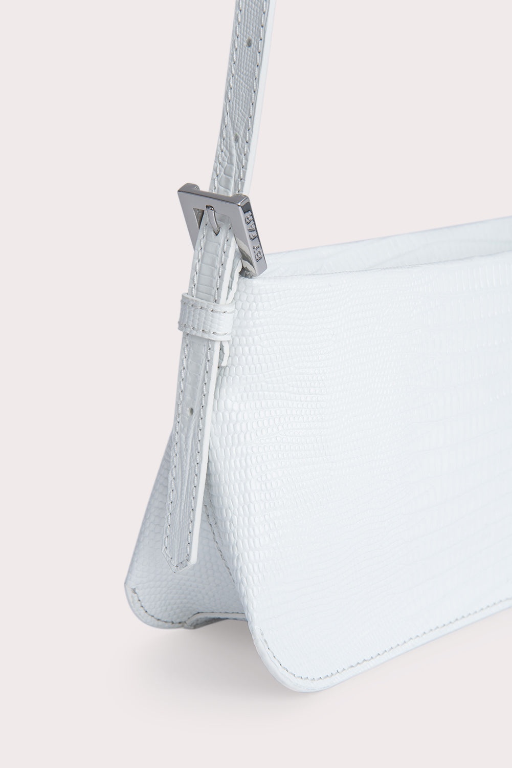 Dulce White Lizard Embossed Leather 8
