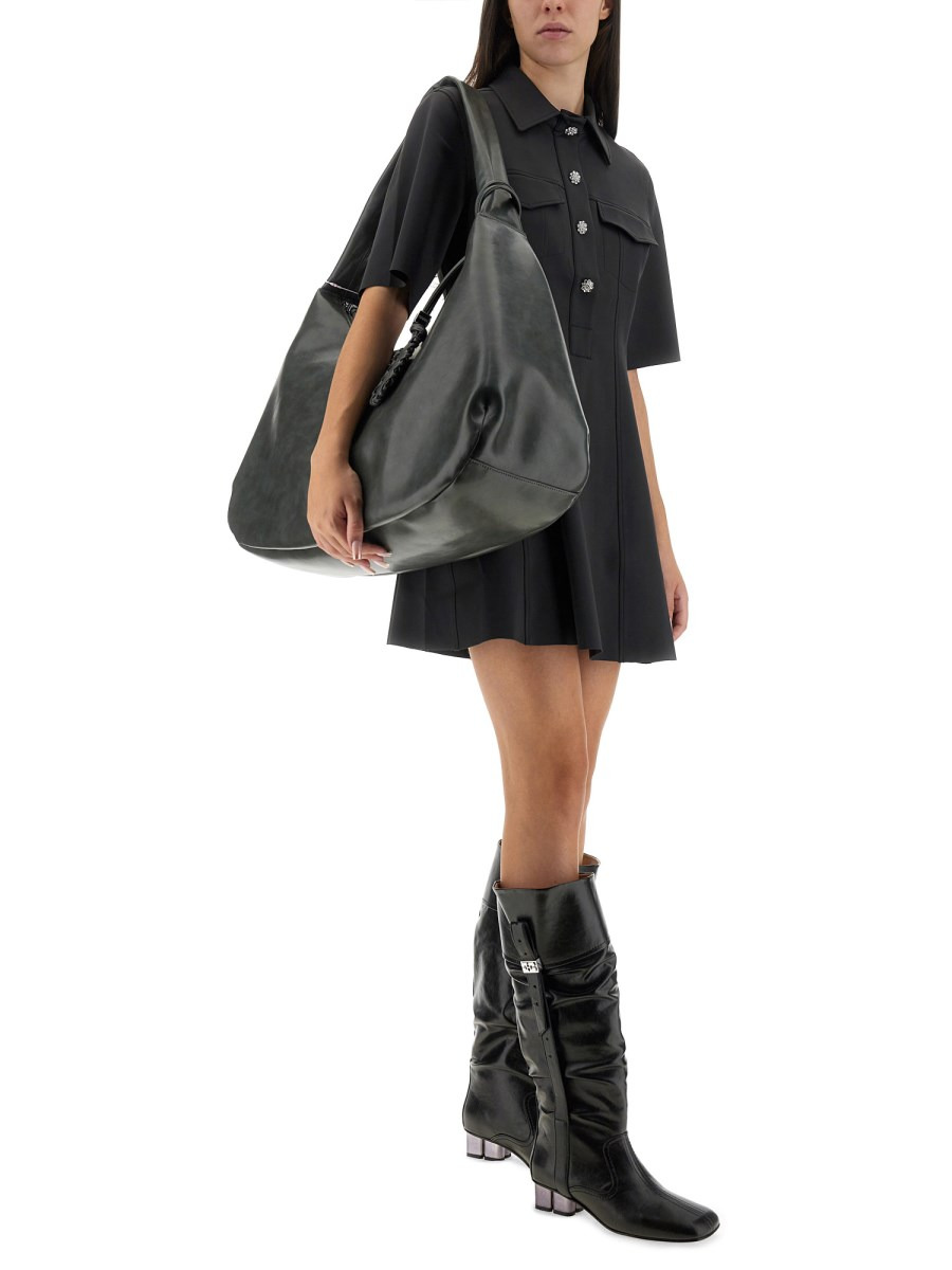 MINI DRESS WITH SCALLOPED BUTTONS - 2