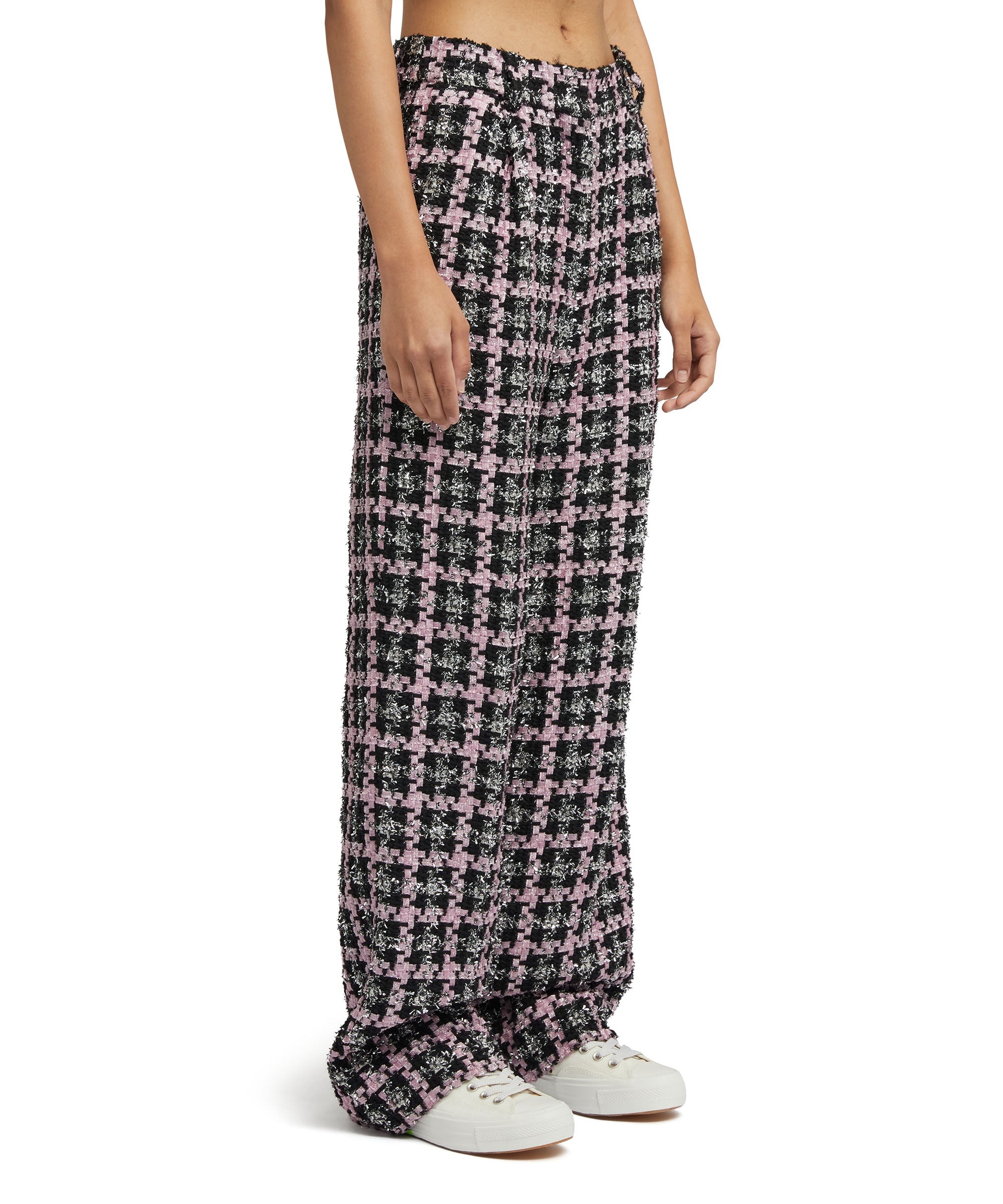 Trousers with "Lurex Check Tweed" motif - 4