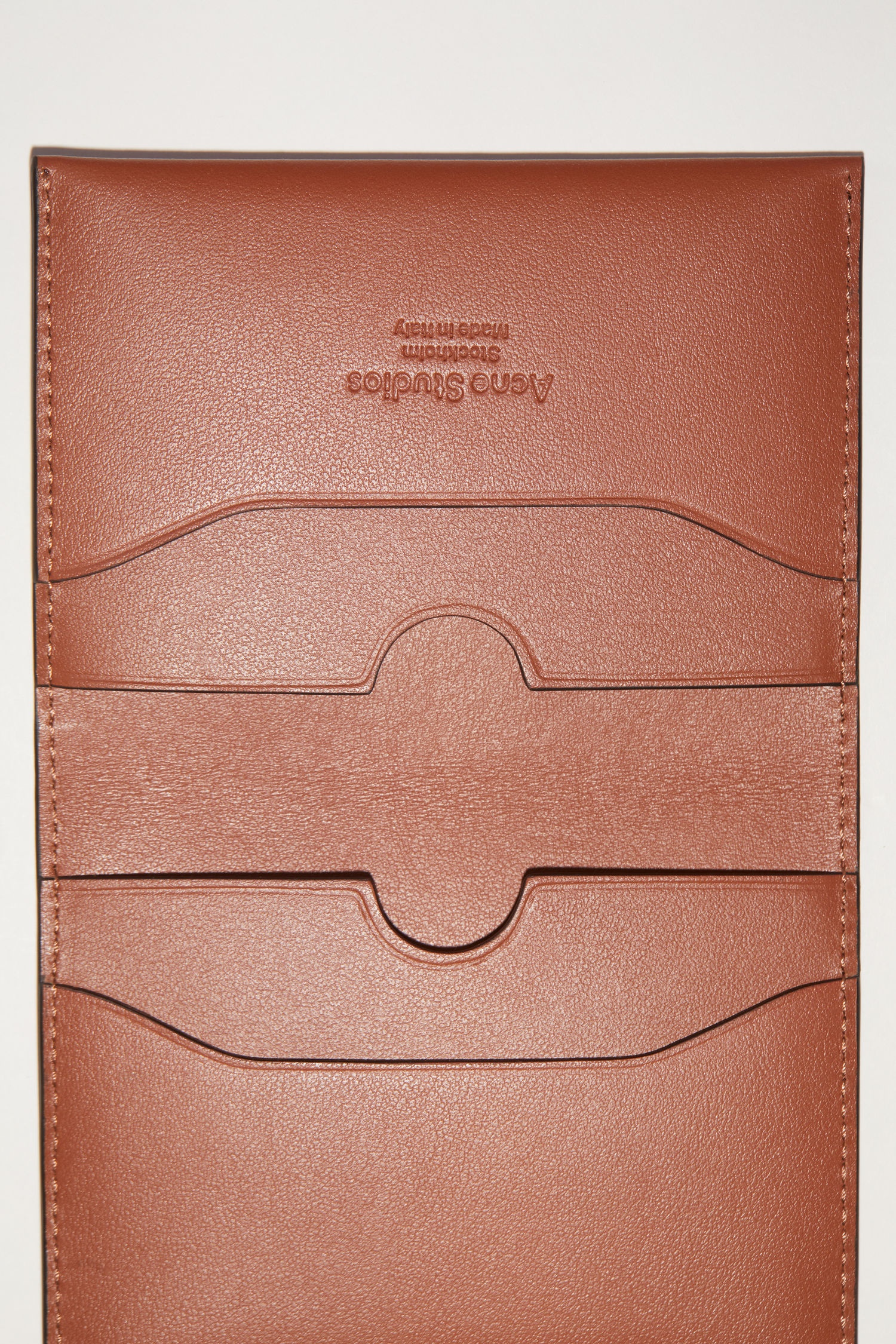 Bifold card holder - Almond brown - 5