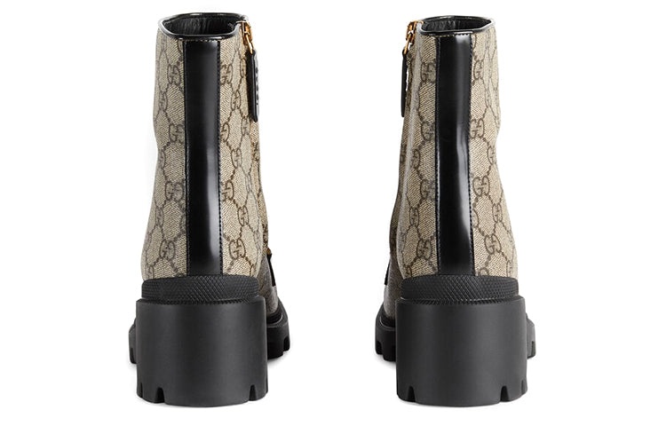 (WMNS) Gucci Horesbit Interlocking G ankle boots 'Black Ebony' 670412-2OQ50-9763 - 5