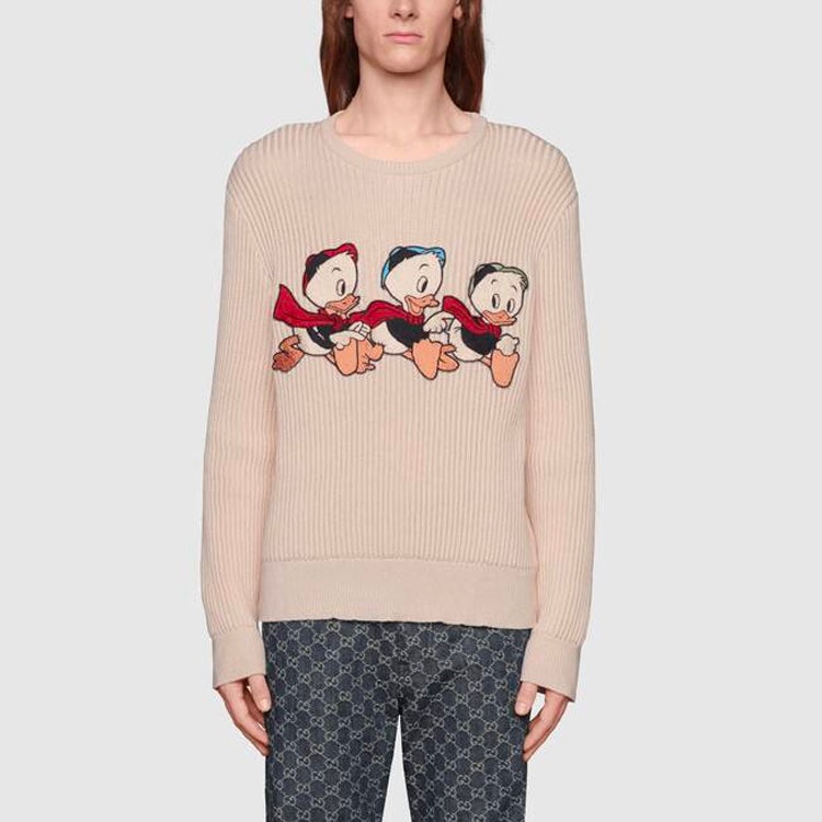 Disney x Gucci Donald Duck Cotton Wool Jumper Cream 650076-XKBRQ-9791 - 3