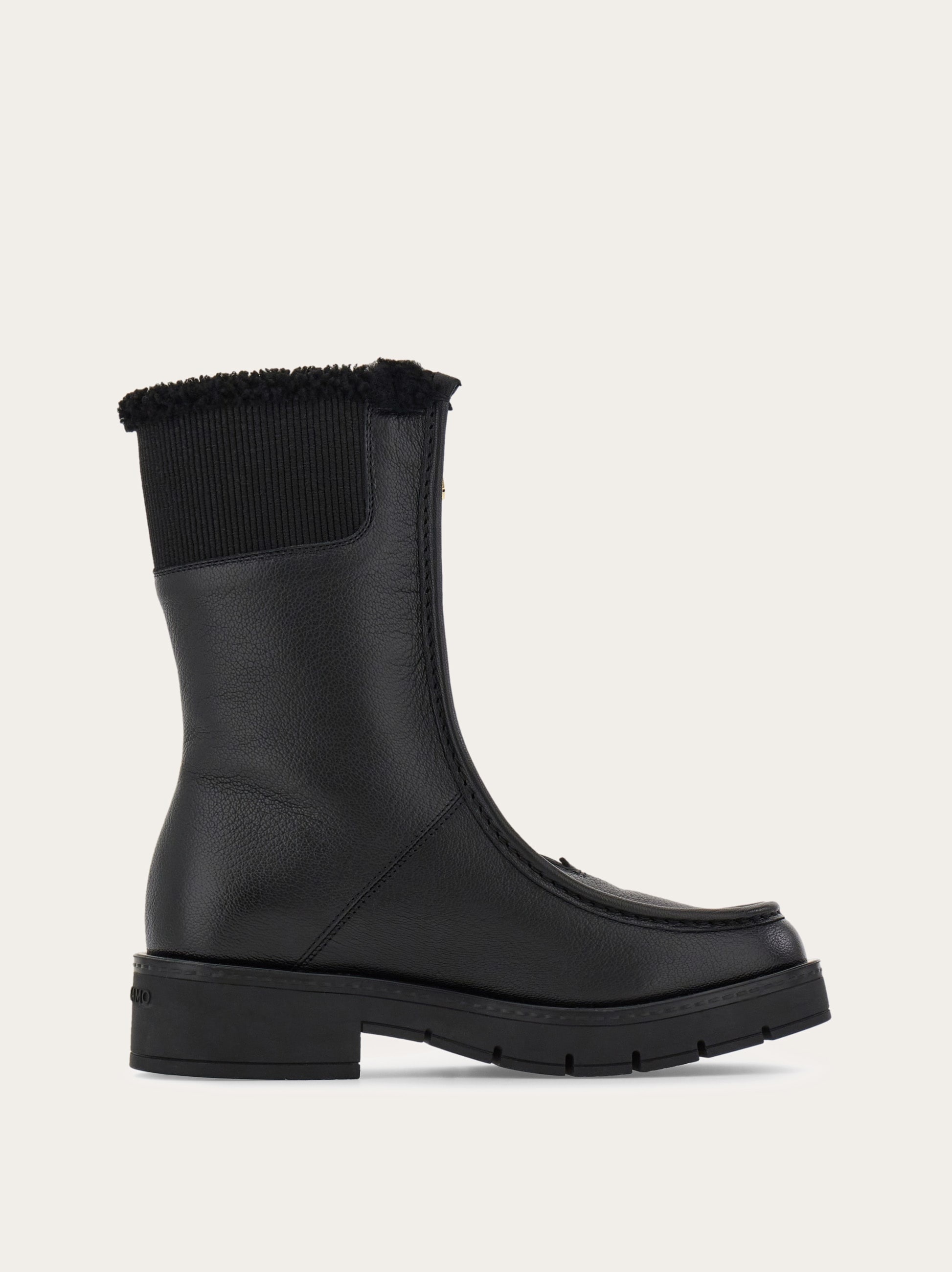FERRAGAMO Merino wool lined ankle boot | REVERSIBLE