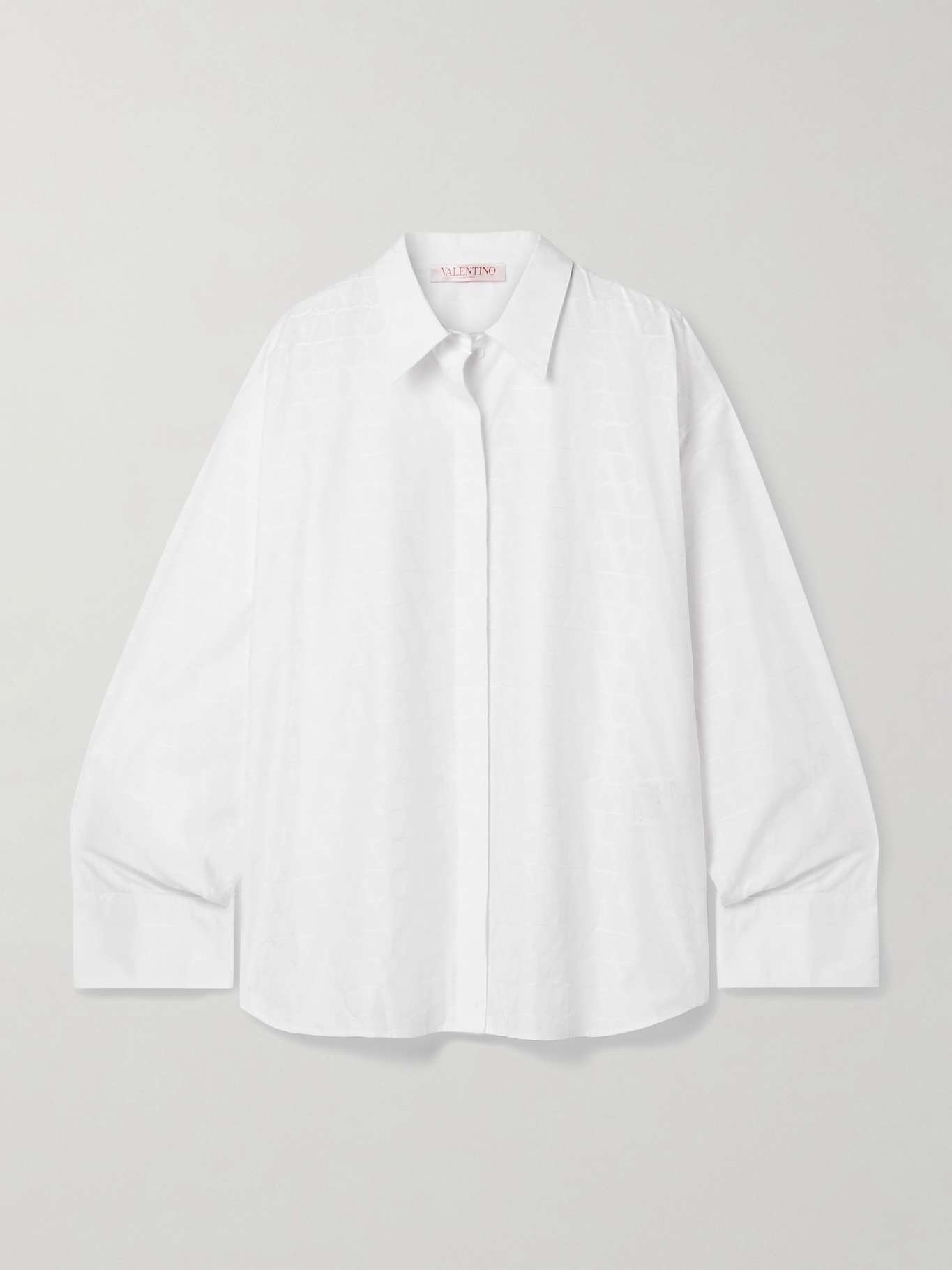 Valentino Jacquard cotton-poplin shirt | netaporter | REVERSIBLE