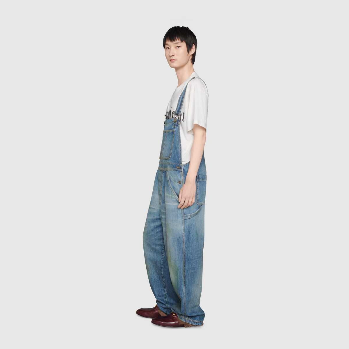 Eco washed organic denim overall - 4