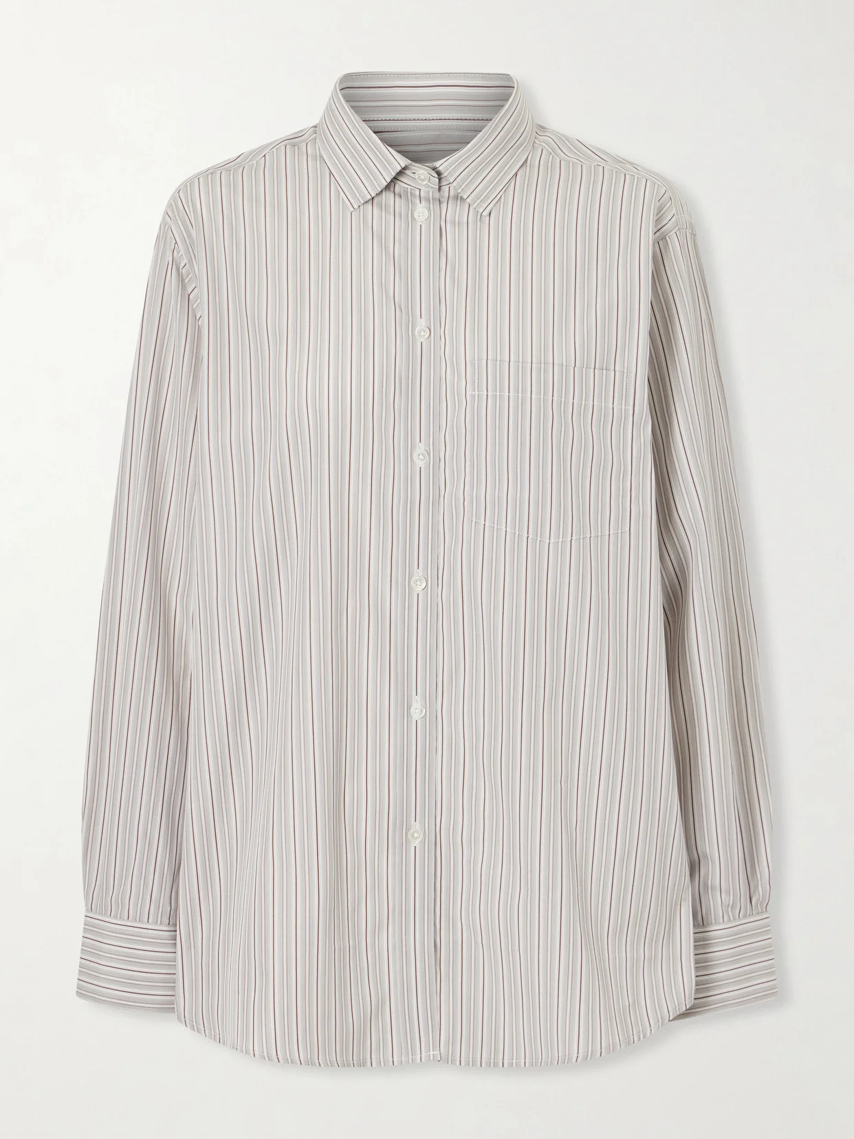 Striped Cotton-poplin Shirt - 1