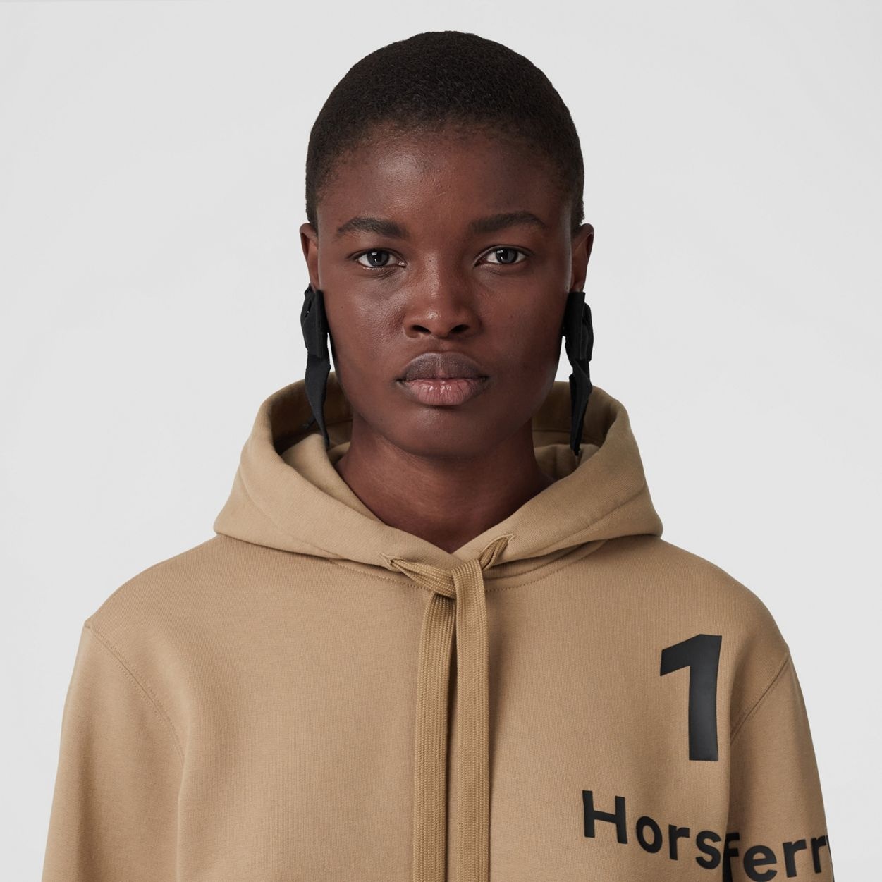 Horseferry Print Cotton Cropped Hoodie - 3