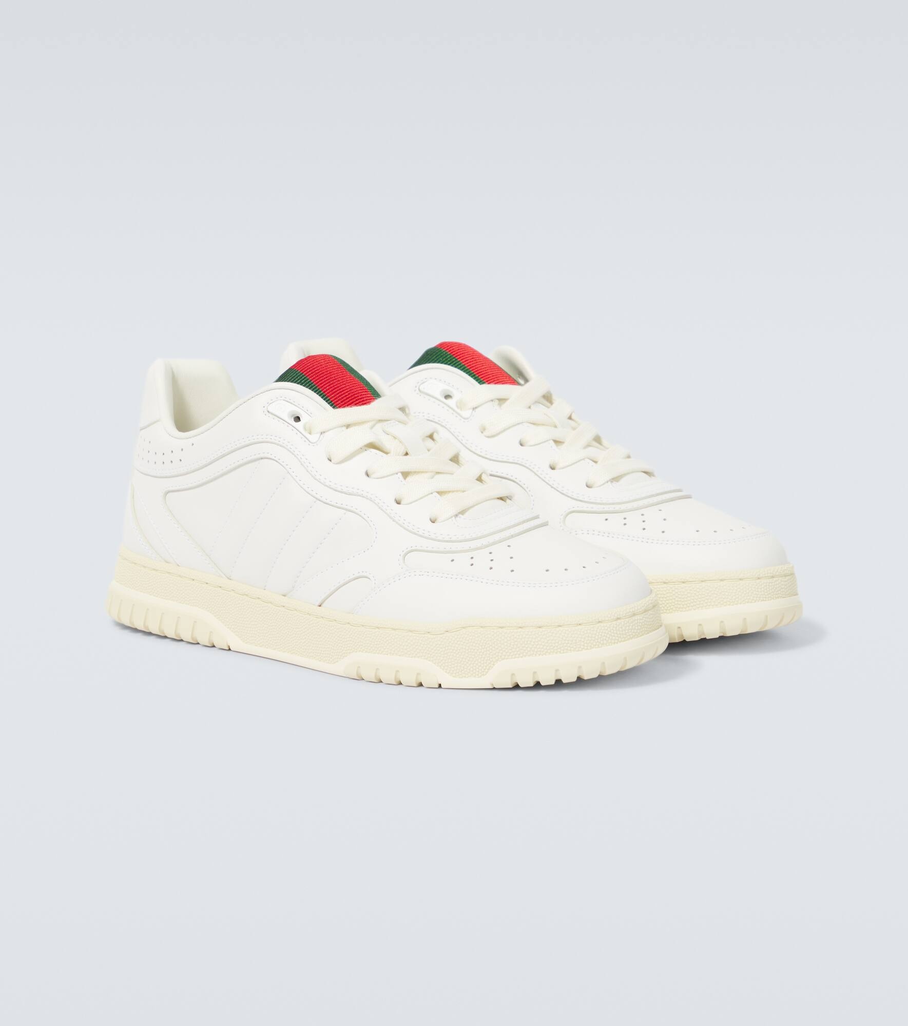 Gucci Re-Web leather sneakers - 4