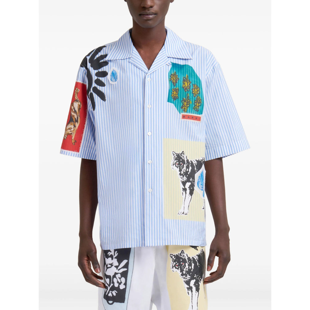 Marni Blue Shirts Men - 2