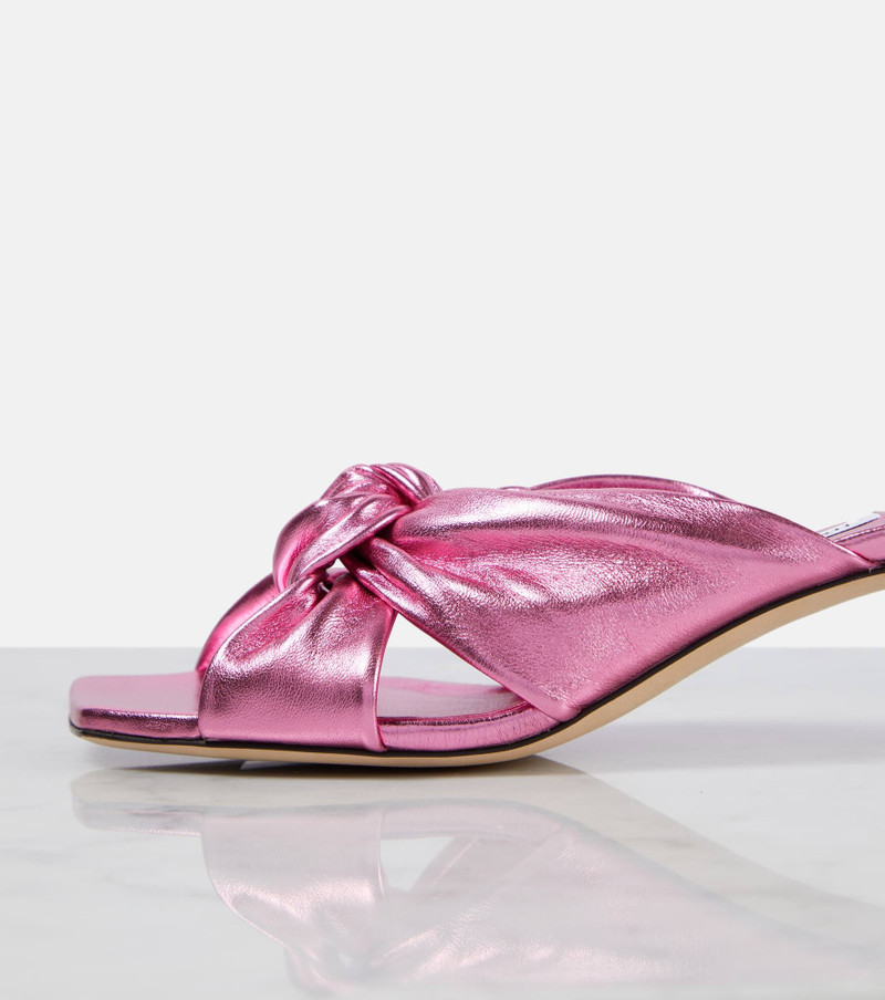 50mm Avenue metallic leather mules 6