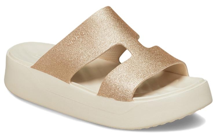 (WMNS) Crocs Getaway Platform H-Strap Sandals 'White Brown' 209667-160 - 2