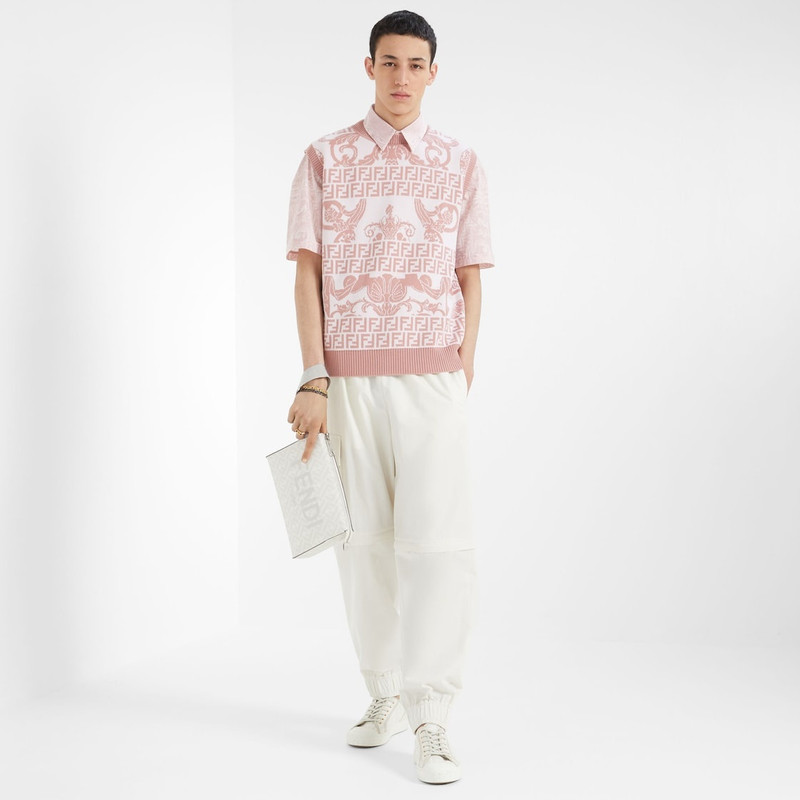 FENDI White cotton pants outlook