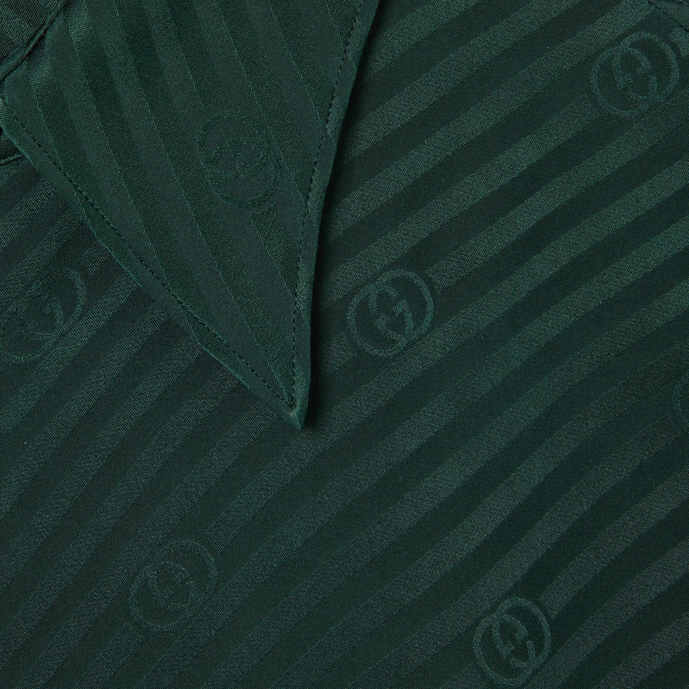 Interlocking GG silk jacquard shirt - 6
