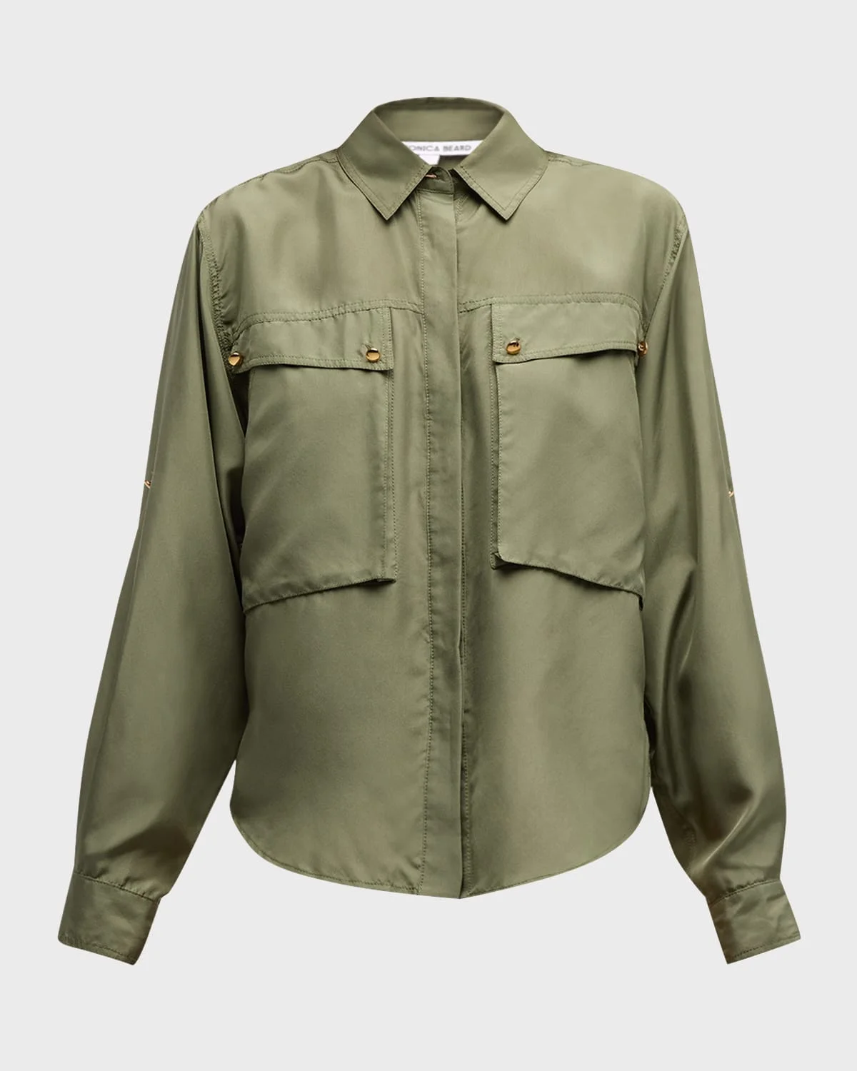 Jada Button-Front Silk Top - 1