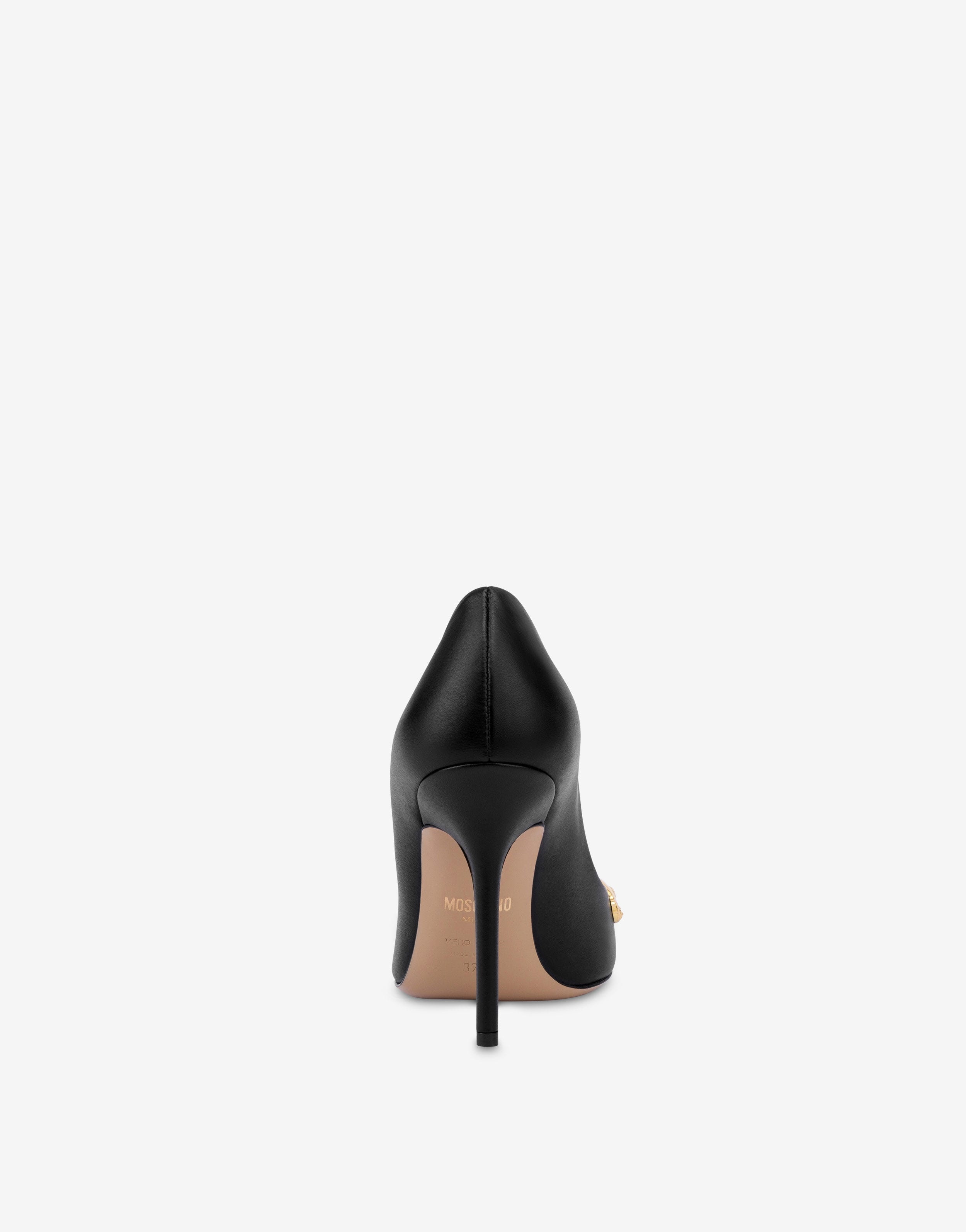 CALFSKIN TEDDY STUDS PUMPS - 3