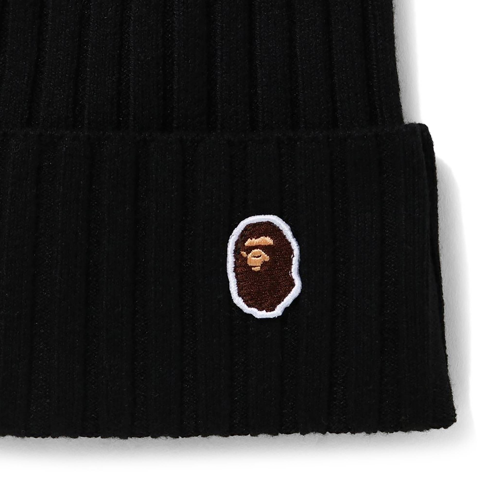 BAPE Ape Head One Point Knit Cap 'Black' - 2