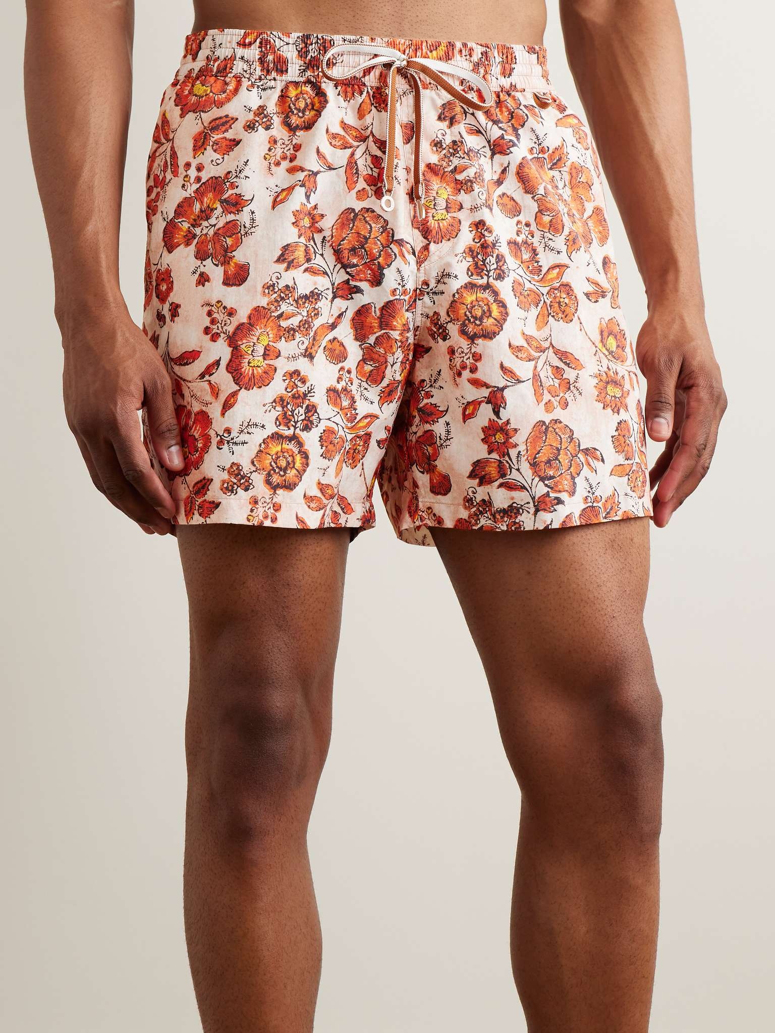 Straight-Leg Mid-Length Floral-Print Swim Shorts - 2