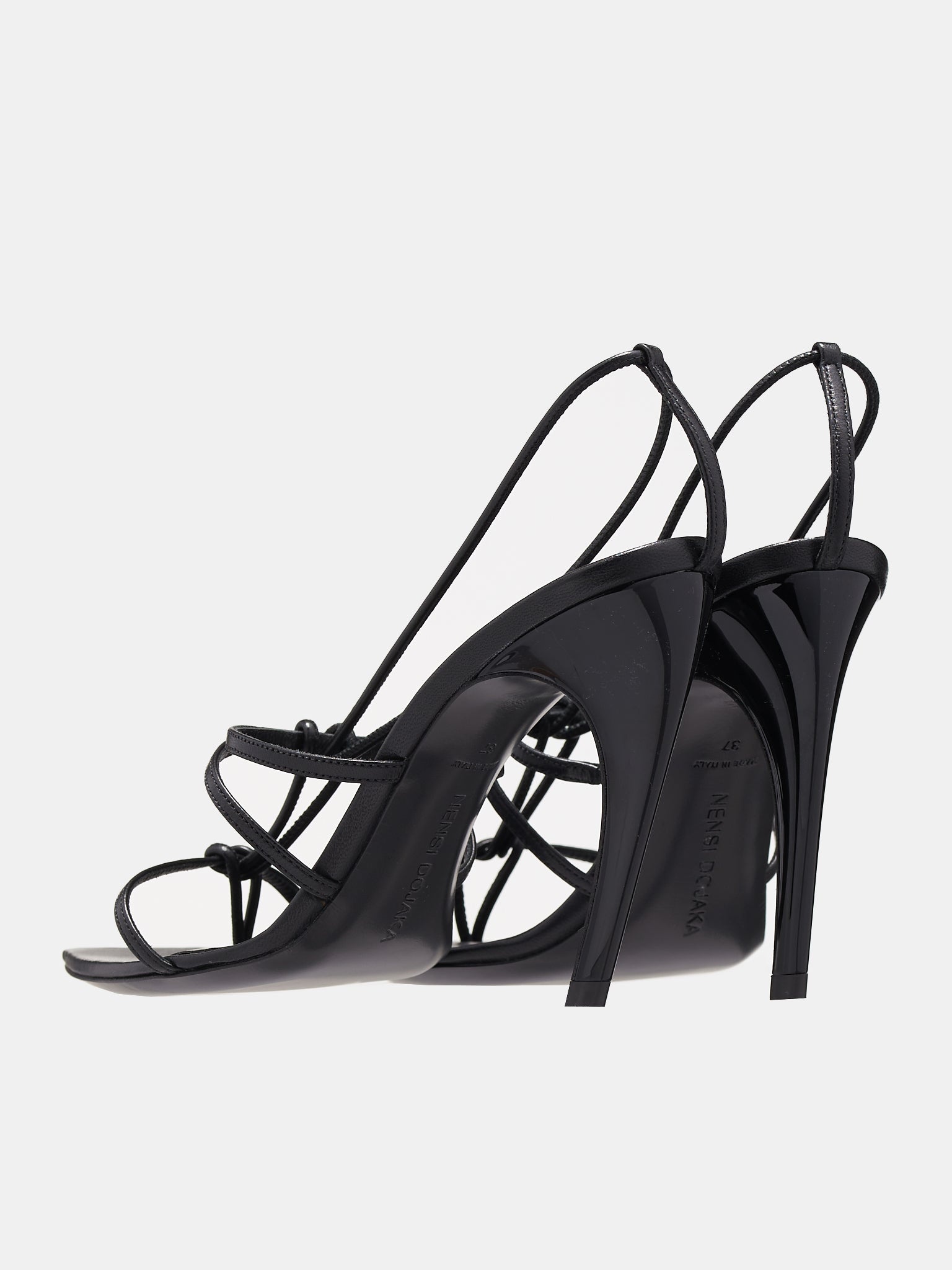 Leather Heeled Sandals - 5