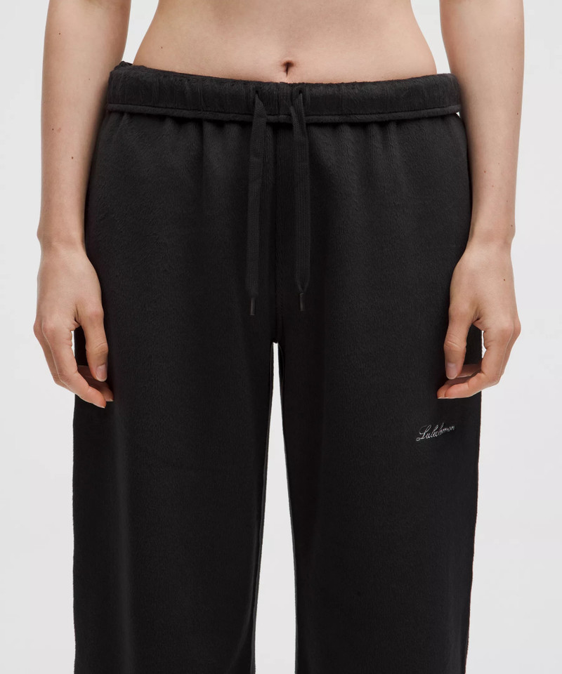 Plush Velour Mid-Rise Pant 4
