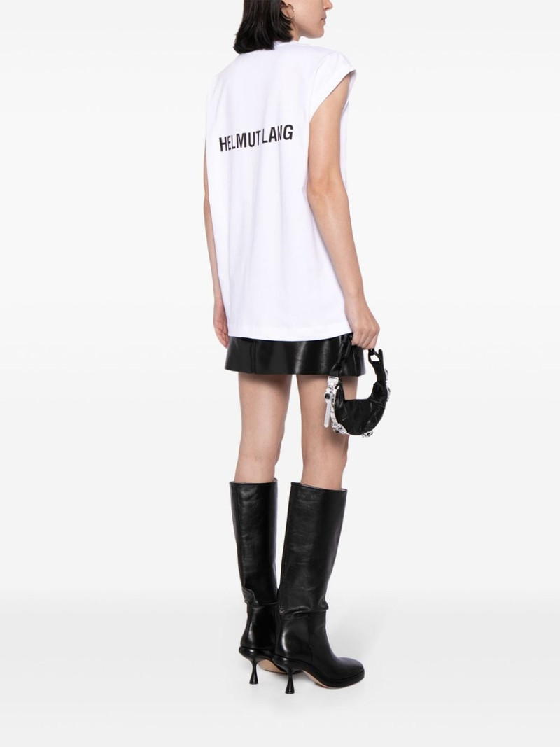 Helmut Lang logo-print sleeveless T-shirt outlook