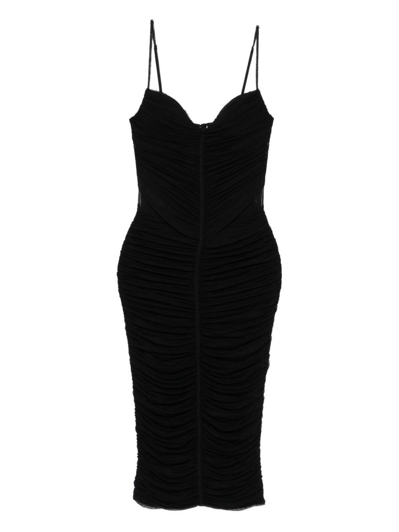 ruched midi party dress 1