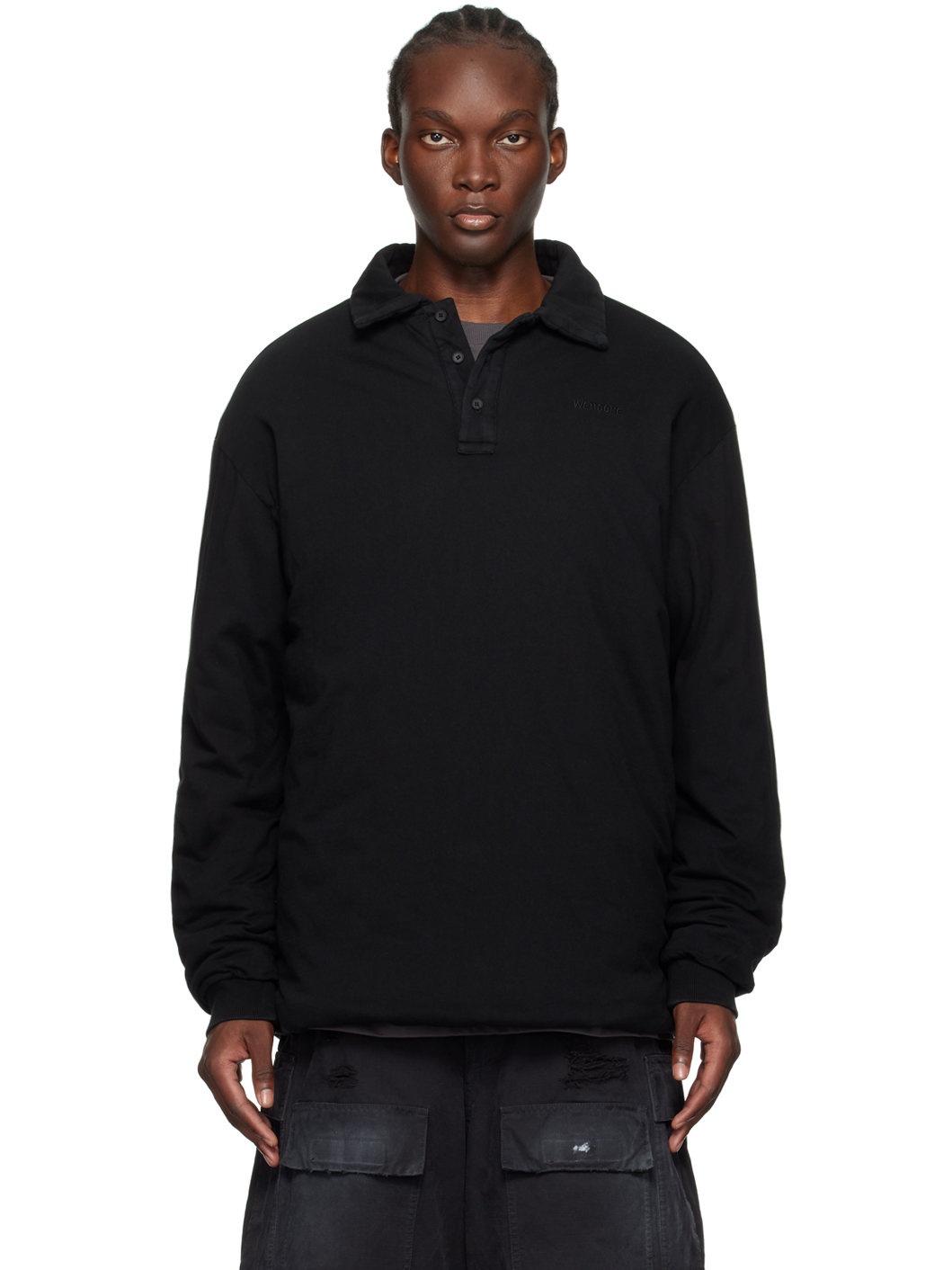 Black Padded Polo - 1