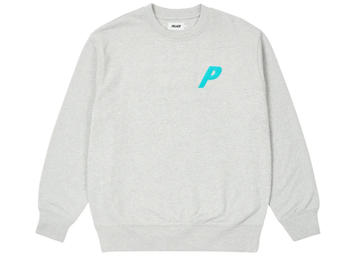 Palace Fleece Tri-Ferg Crew Grey Marl - 2