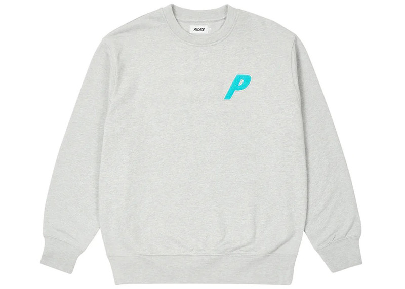 PALACE Palace Fleece Tri-Ferg Crew Grey Marl outlook