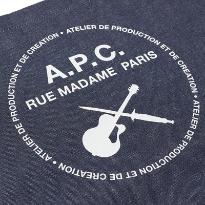 A.P.C. A.P.C. Guitar Logo Denim Shopping Bag outlook