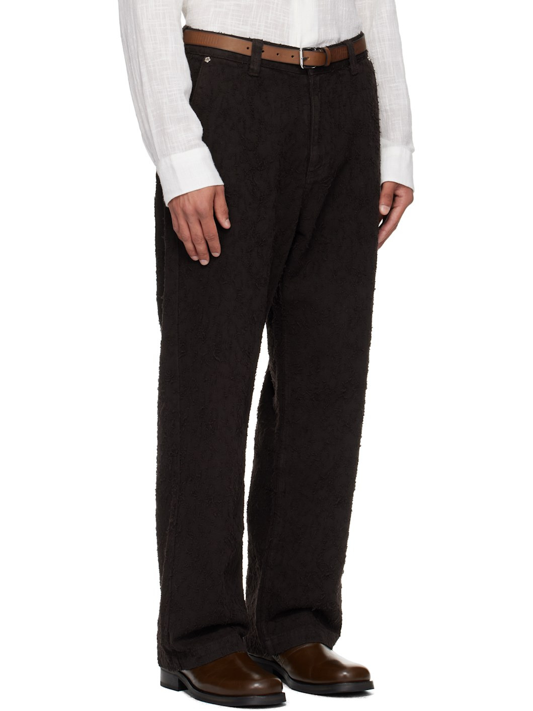 Brown Punch Out Jeans - 2