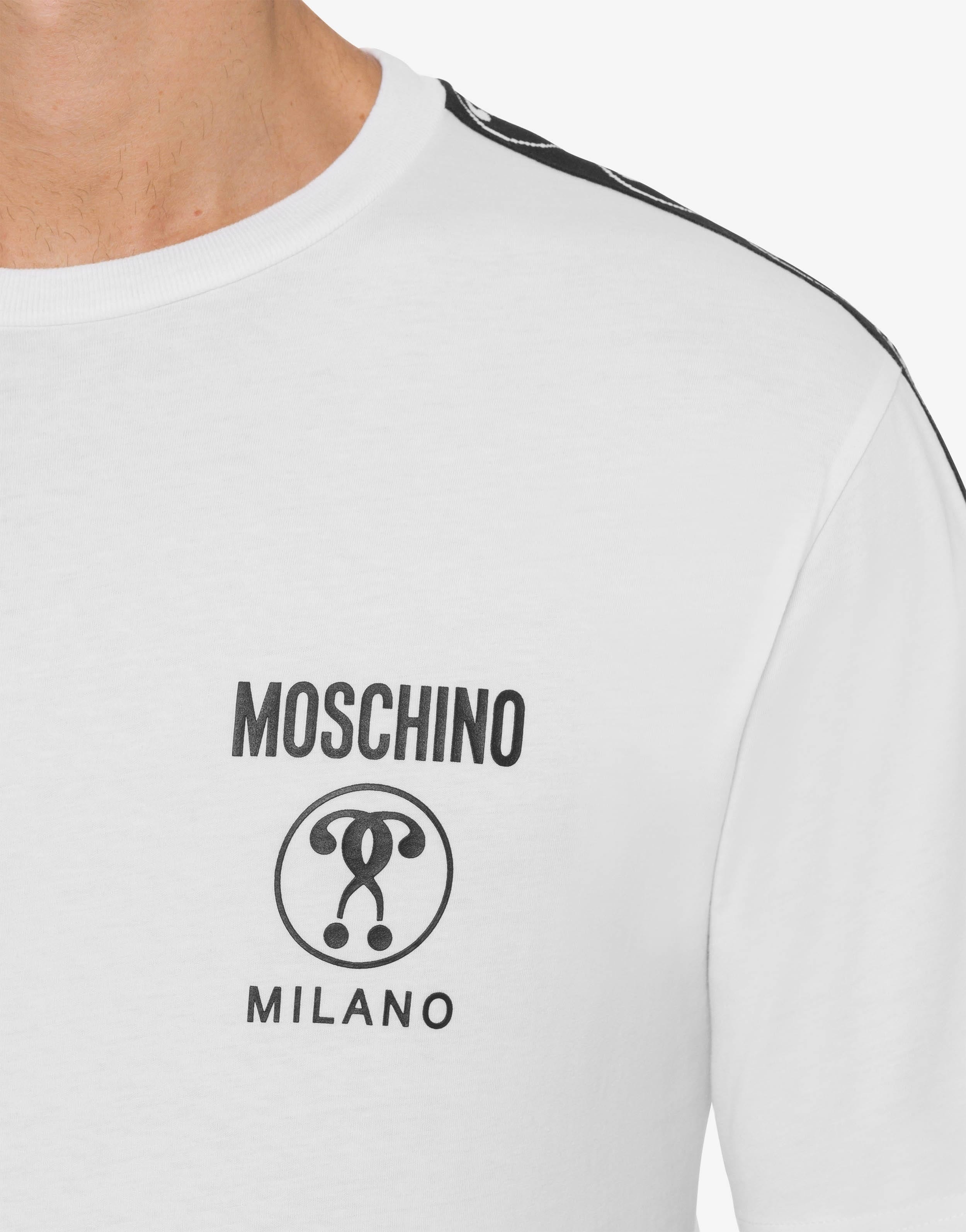 Moschino DOUBLE QUESTION MARK ORGANIC COTTON T-SHIRT