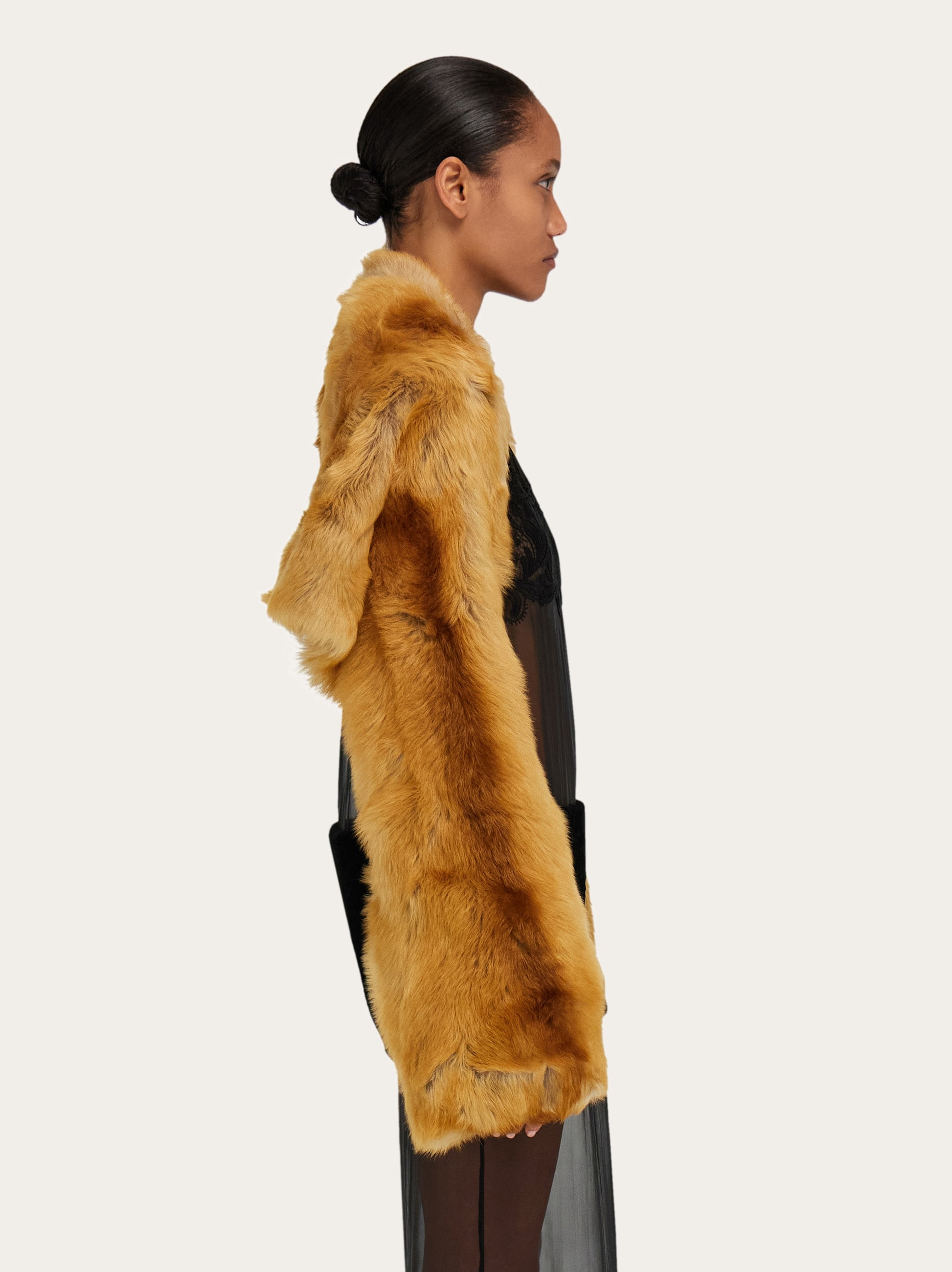 Shearling bolero coat - 3