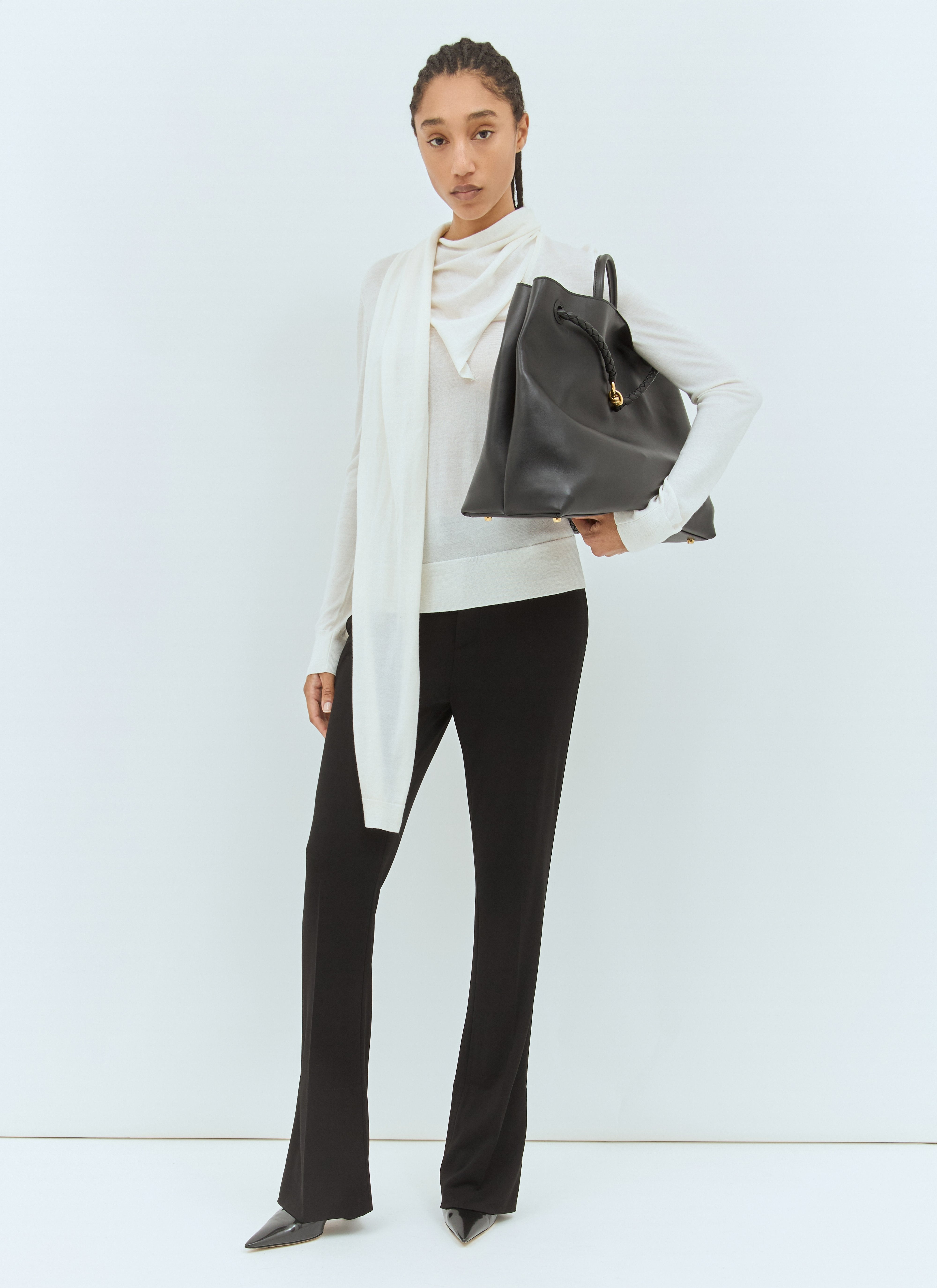 Bottega Veneta Women Matt Flared Pants - 2
