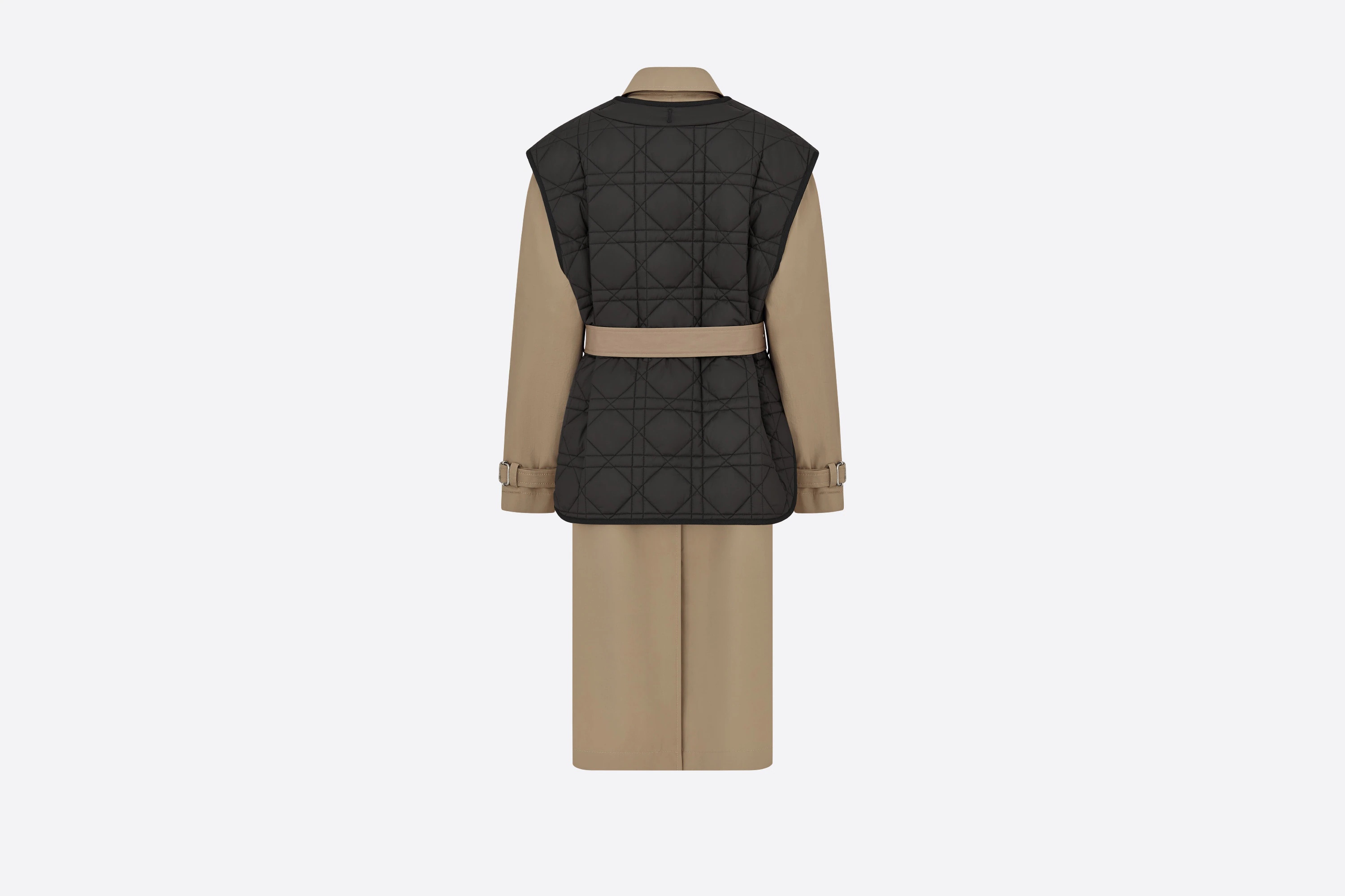 Trench Coat with Removable Macrocannage Vest - 2