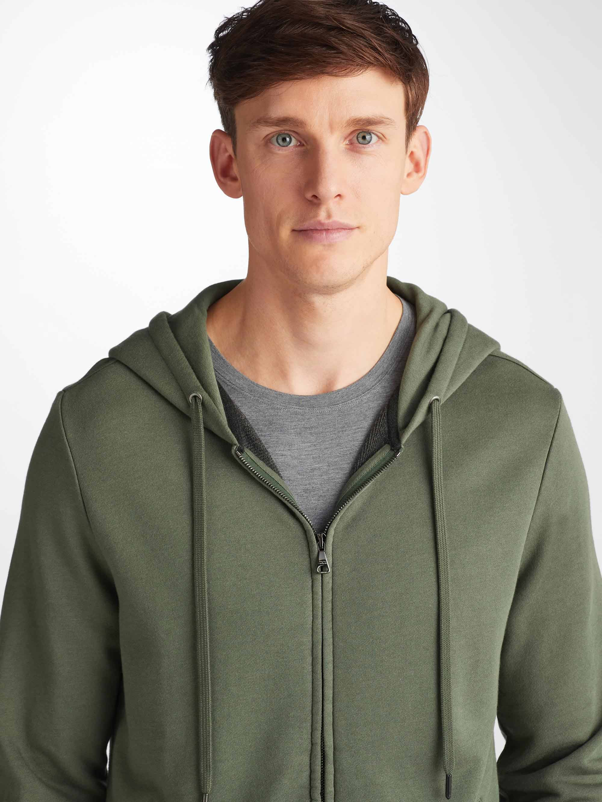Men's Hoodie Quinn Cotton Modal Green - 6