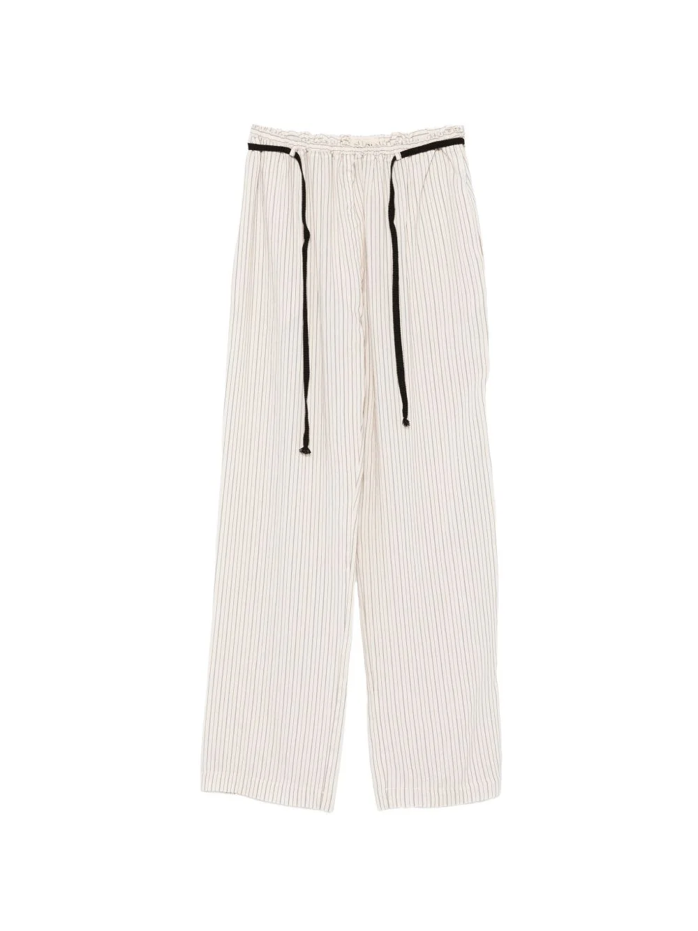 striped drawstring trousers - 1
