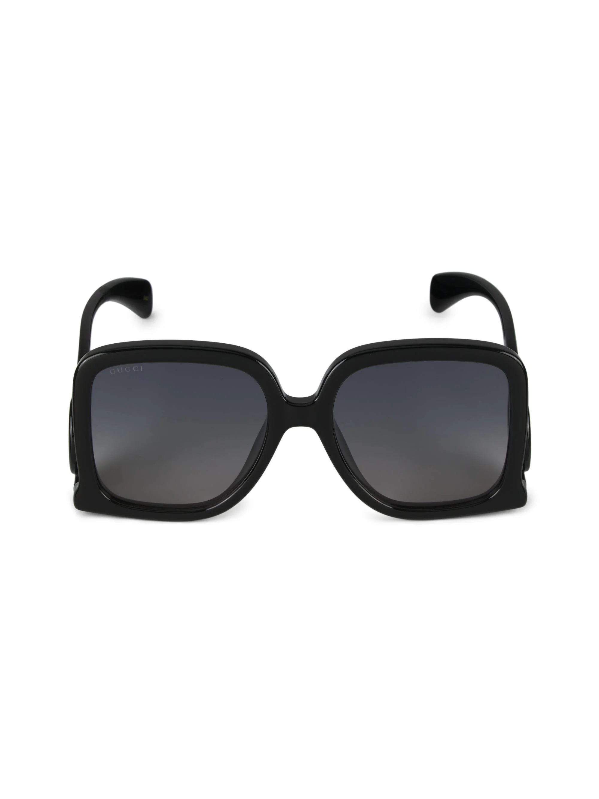 Women's 58MM Rectangular Sunglasses - Black - 1