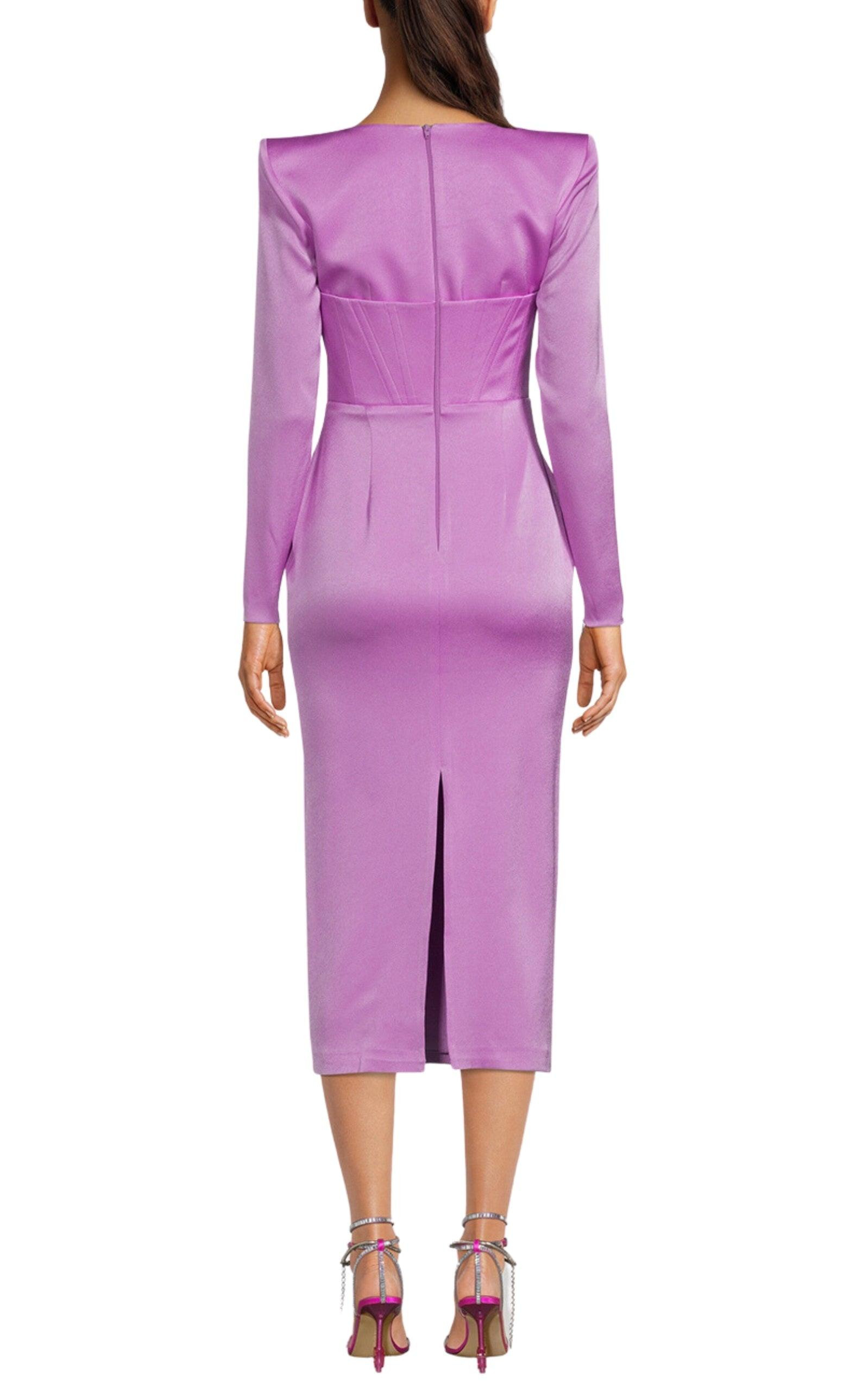 Blythe Satin Crepe Corset Dress - 4