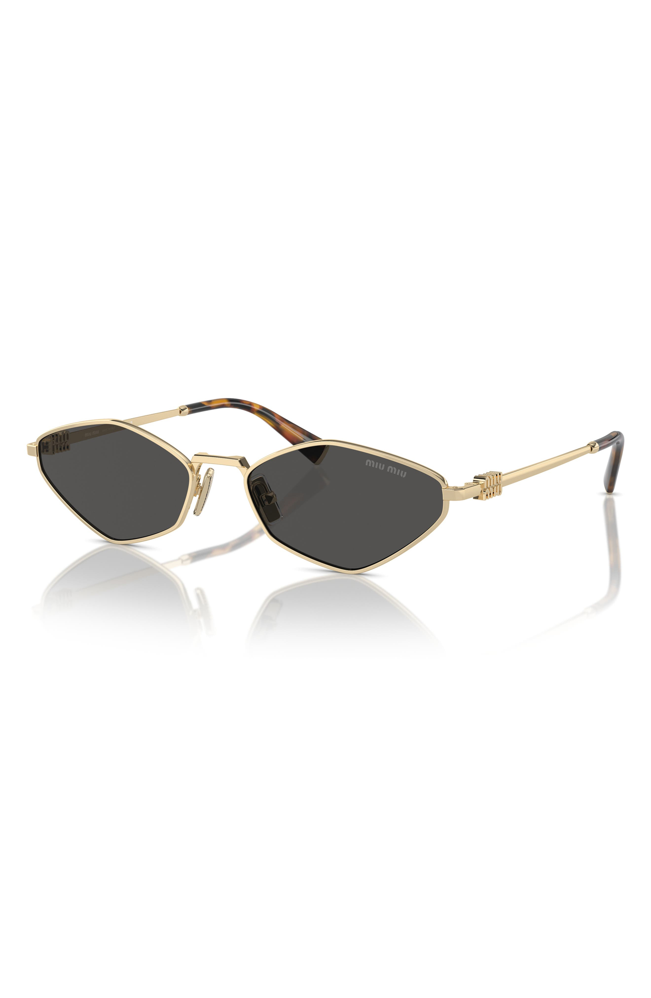 Miu Miu 56mm Irregular Sunglasses in Pale Gold at Nordstrom - 2