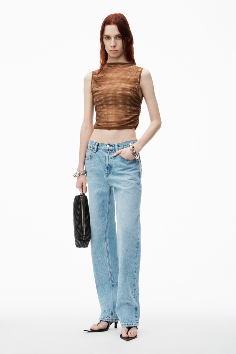 Alexander Wang EZ MID-RISE STRAIGHT-LEG JEAN IN DENIM outlook