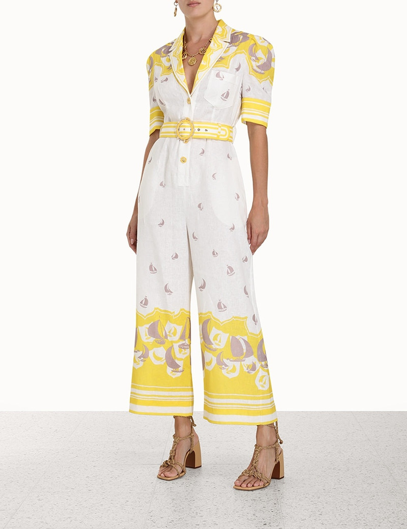 Zimmermann HIGH TIDE BELTED JUMPSUIT outlook