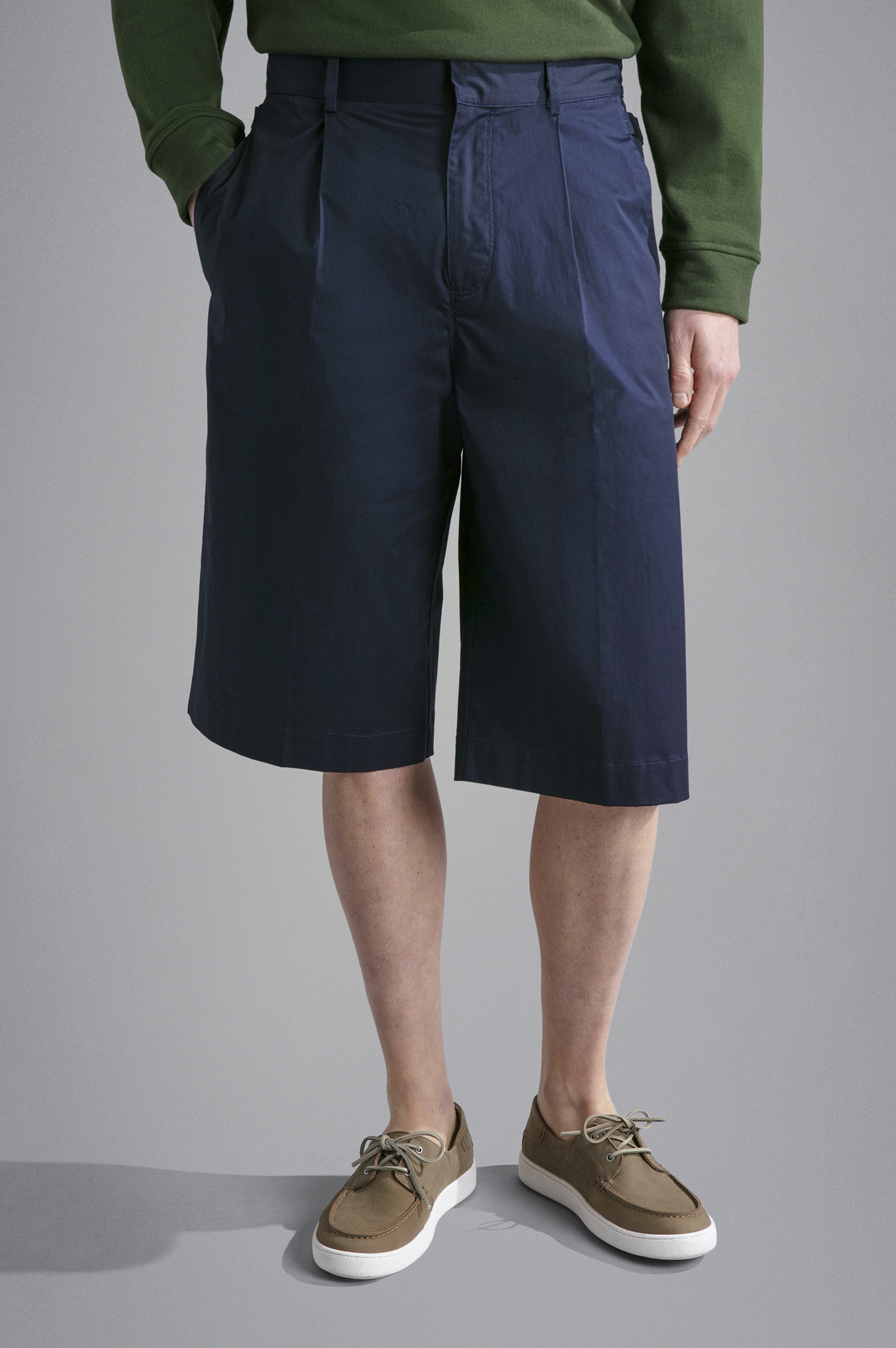 COTTON STRETCH BERMUDA SHORTS - 6