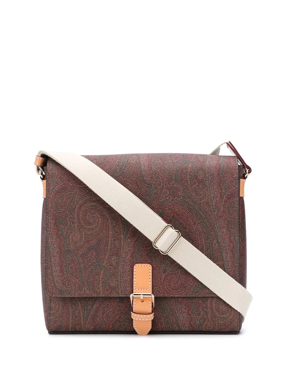 Paisley buckle-fastening shoulder bag - 1