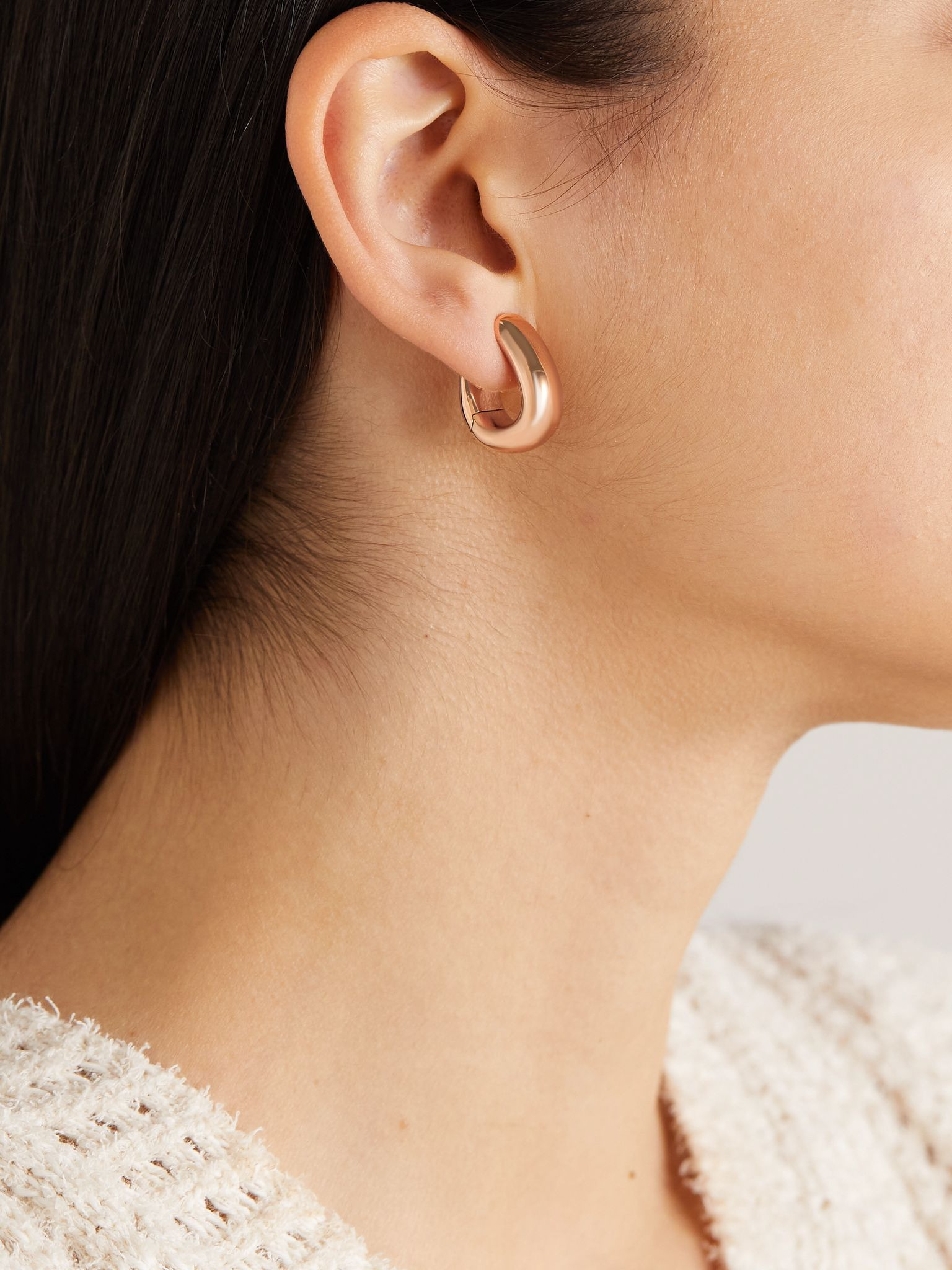 Iconica 18-karat rose gold clip earrings Gold - 2