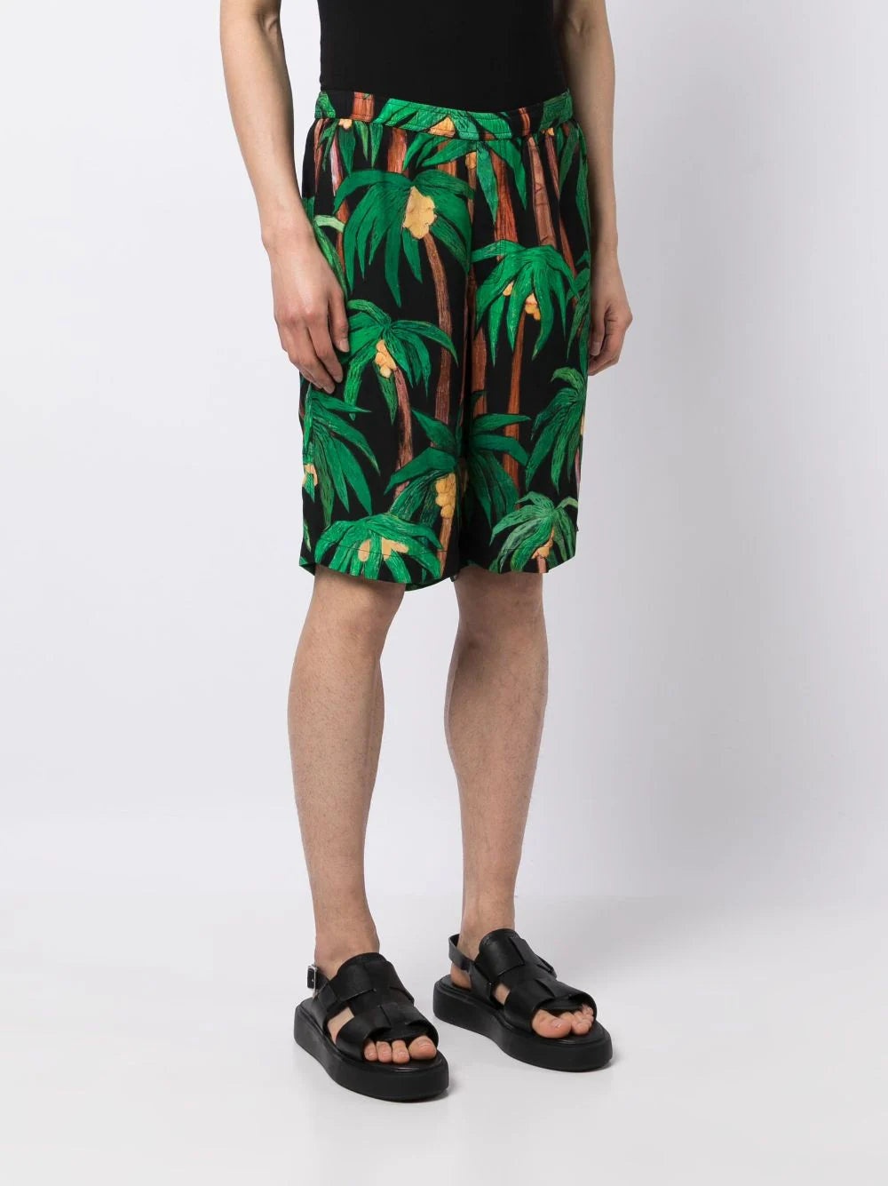 PALM TREE-PRINT BERMUDA SHORTS - 3
