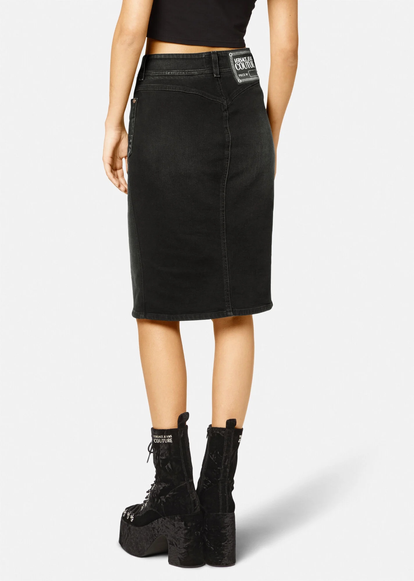 Midi Denim Skirt - 4