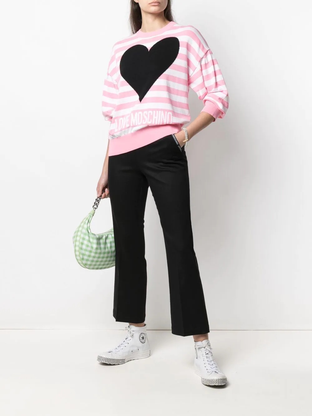 striped logo-print sweatshirt - 2