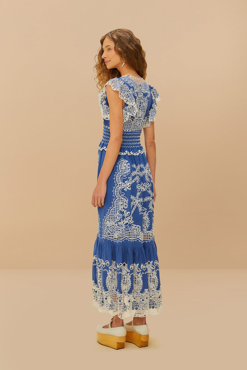 Blue Romantic Richelieu Lenzing™ Ecovero™ Euroflax™ Maxi Dress 5