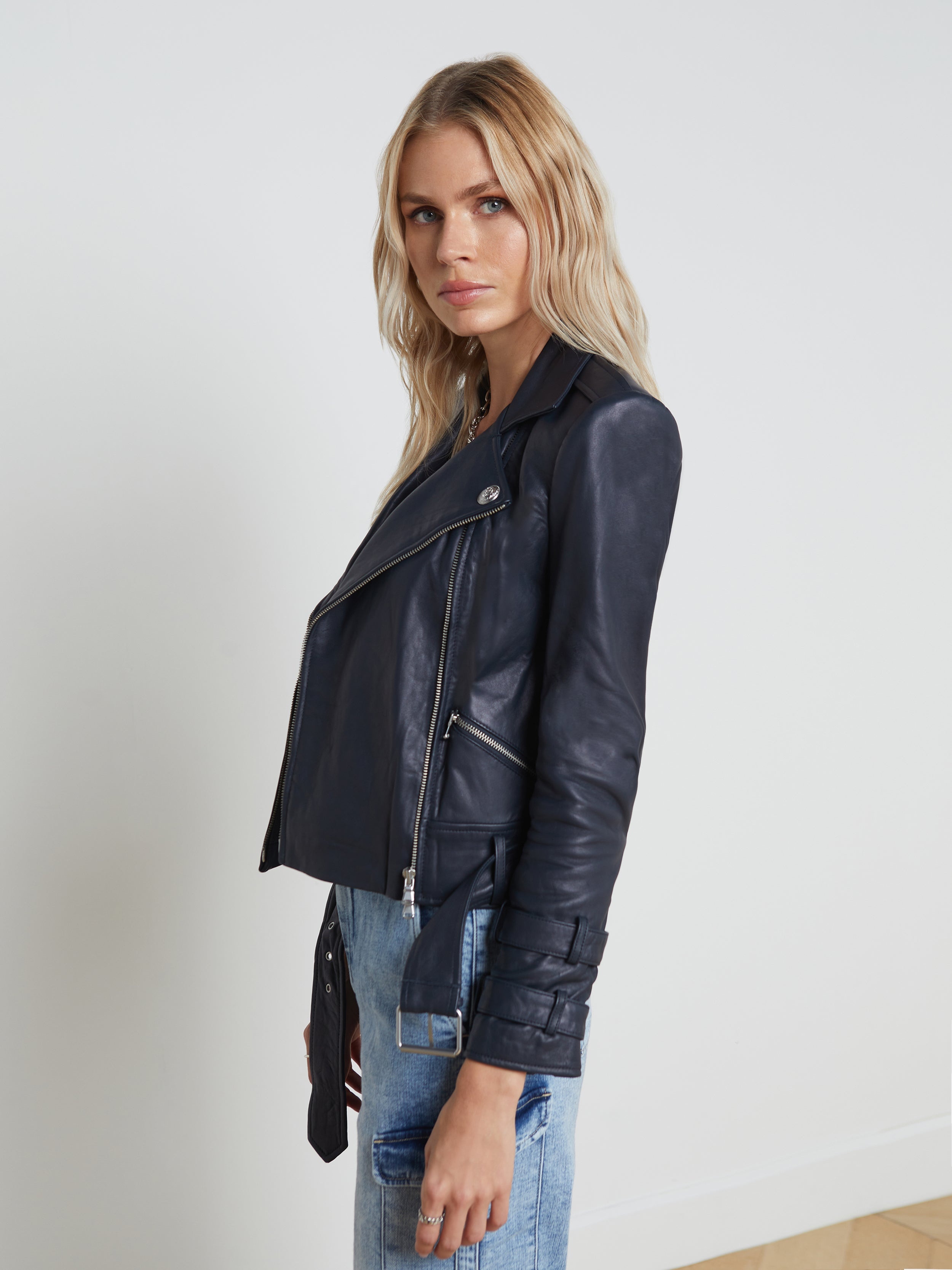 Billie Belted Leather Jacket - 5