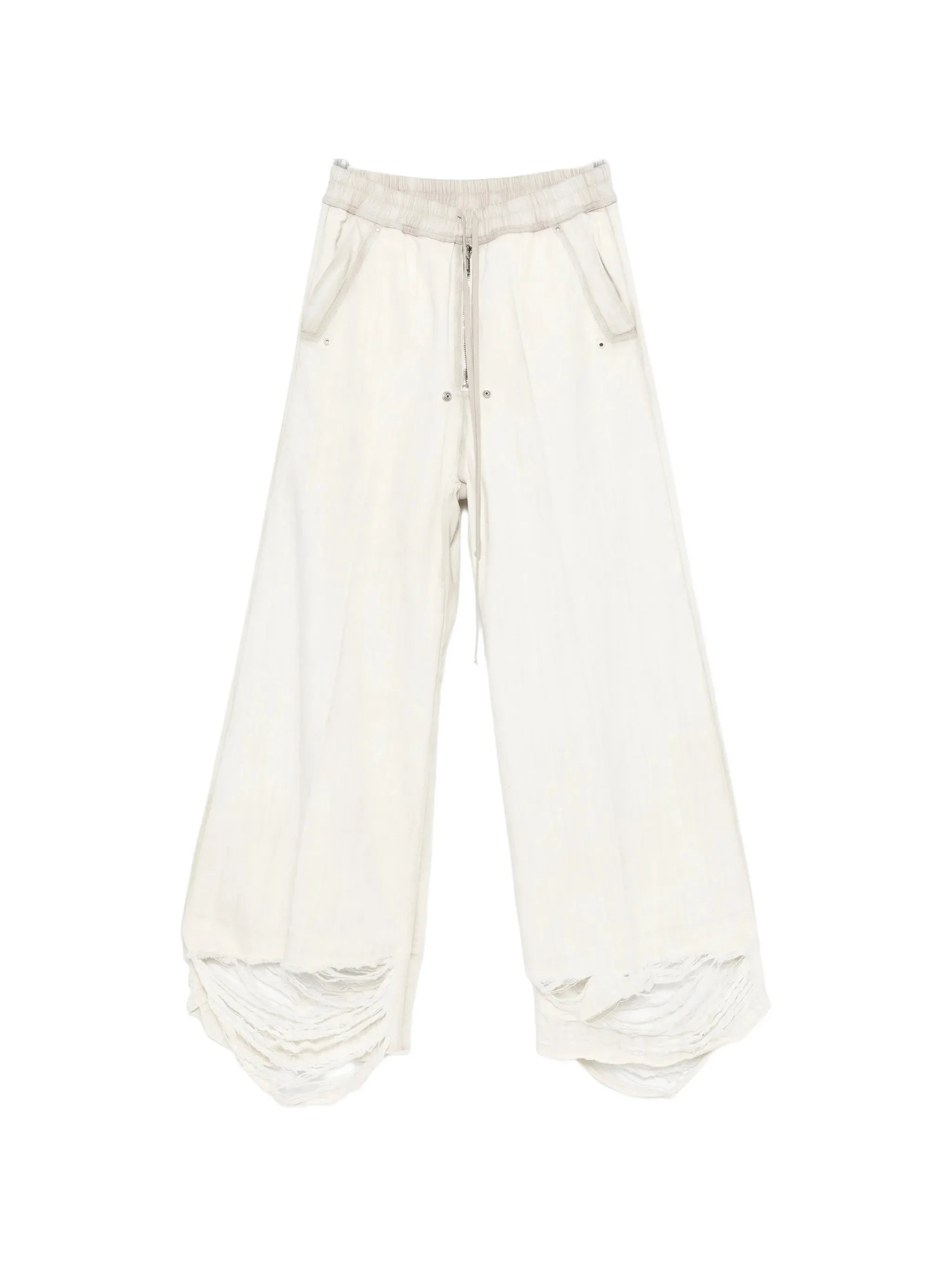Rick Owens Bela Drawstring Ripped Trousers - 1